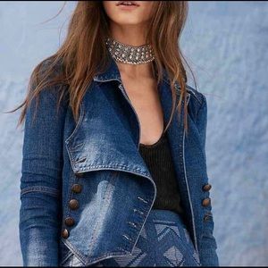 Free people military jacket in great condition!